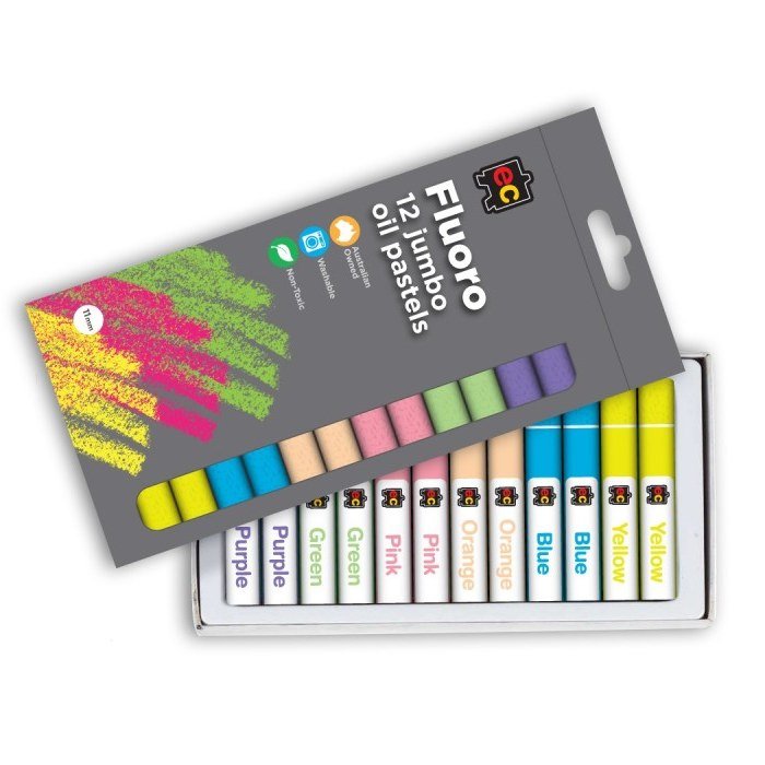Jumbo Oil Pastels - Fluorescent (12)