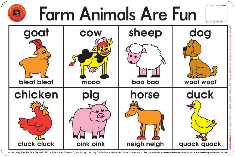 Placemat - Farm Animals