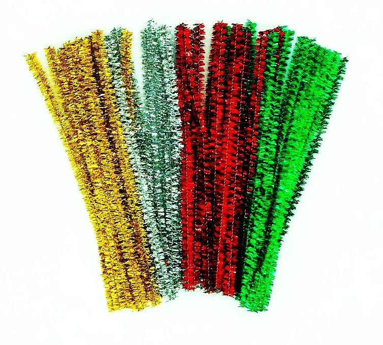 Pipe Cleaners - Tinsel 15cm (50 piece)