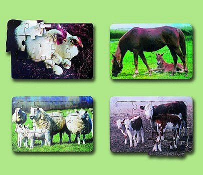 Wooden Tray Puzzle - Cow
