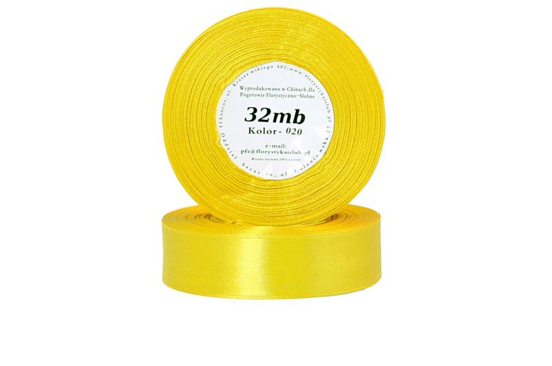 Satin Ribbon Yellow (12mm)