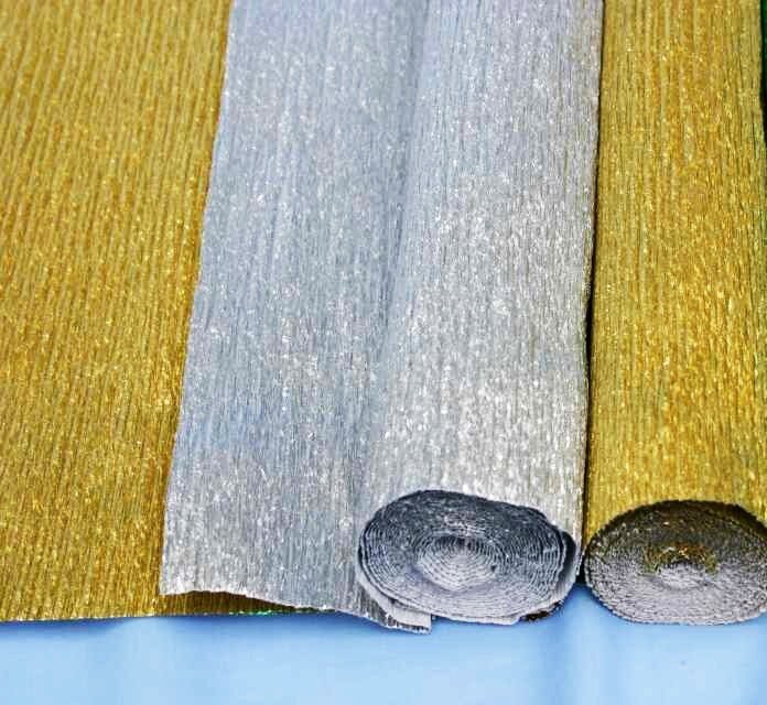 Crepe Paper - Metallic Silver (1)