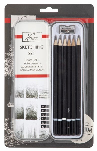 Nassau Sketching Pencils Tin Set (7)