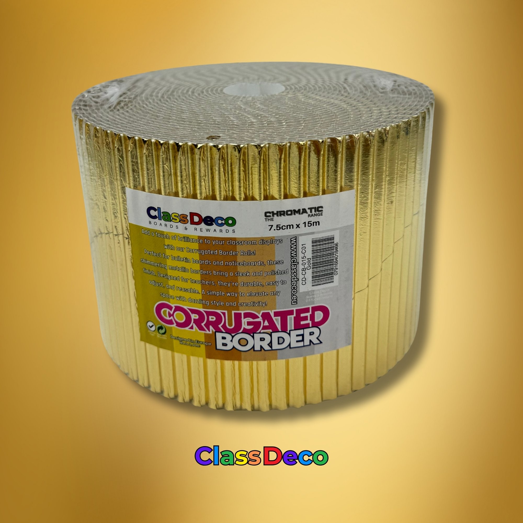 Corrugated Border - "Chromatic" Gold (15m) 