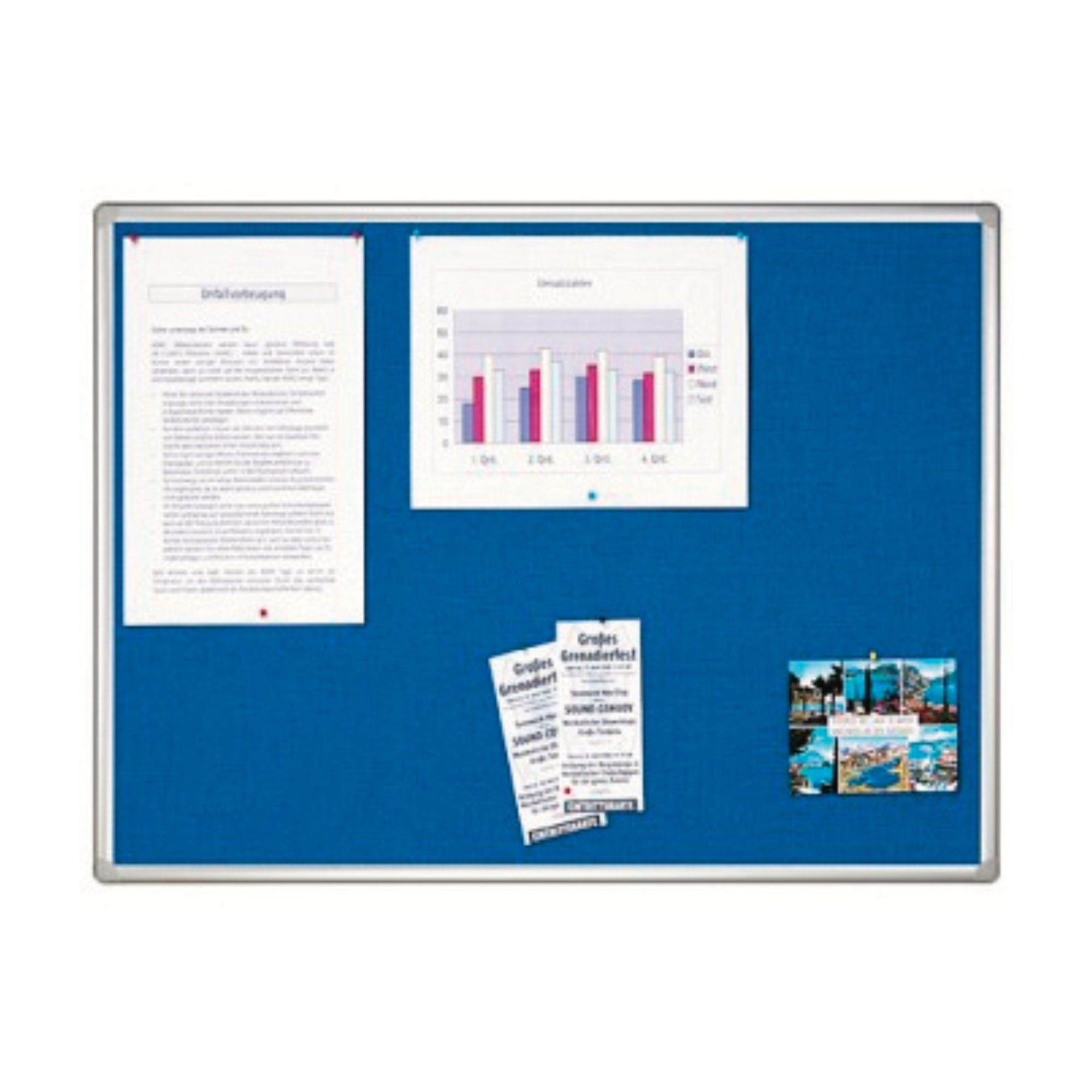 Blue Felt Pin Board (120 x 90cm)