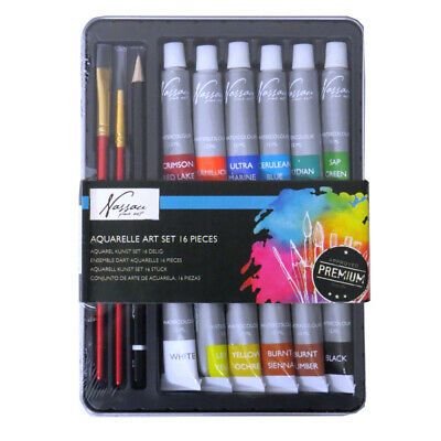 Nassau Watercolour Set with Storage case (12 Colours, 1 x Pencil