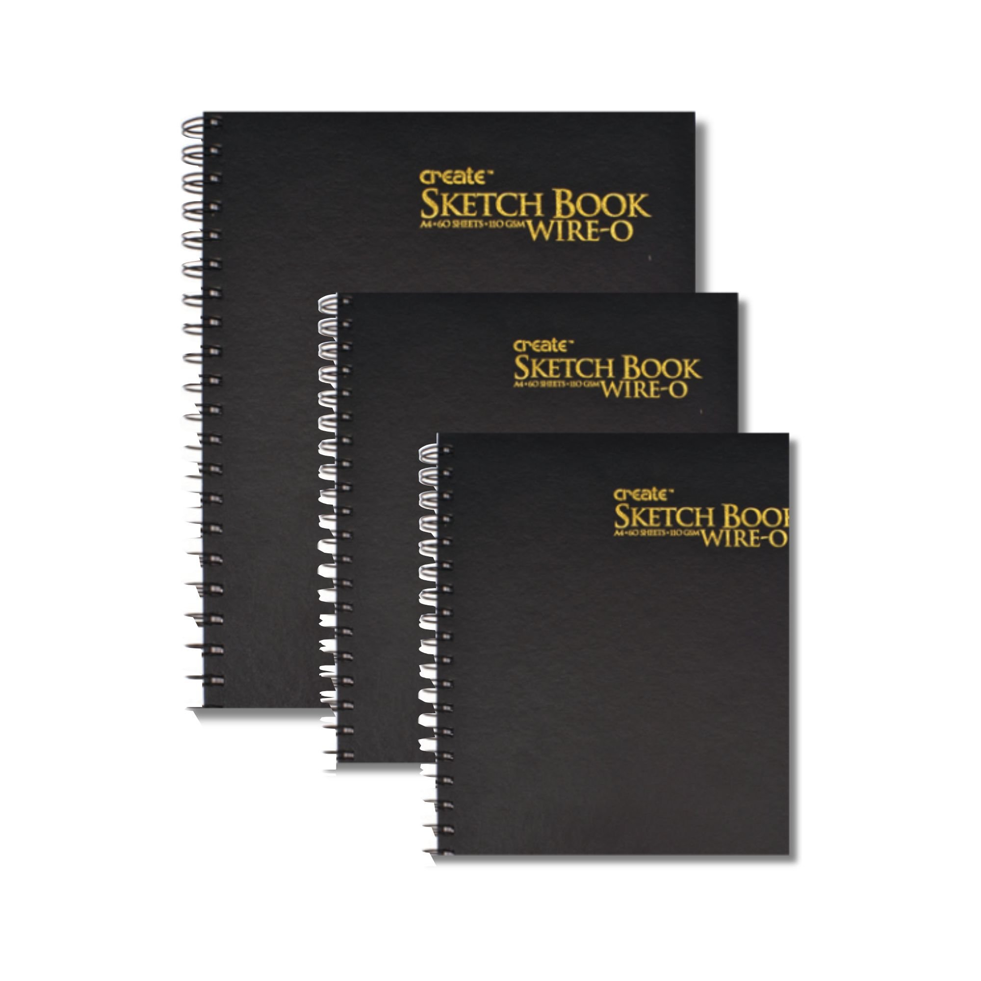 Create A5 Spiral Hardback Sketch Book (110gsm - 60 Sheets)