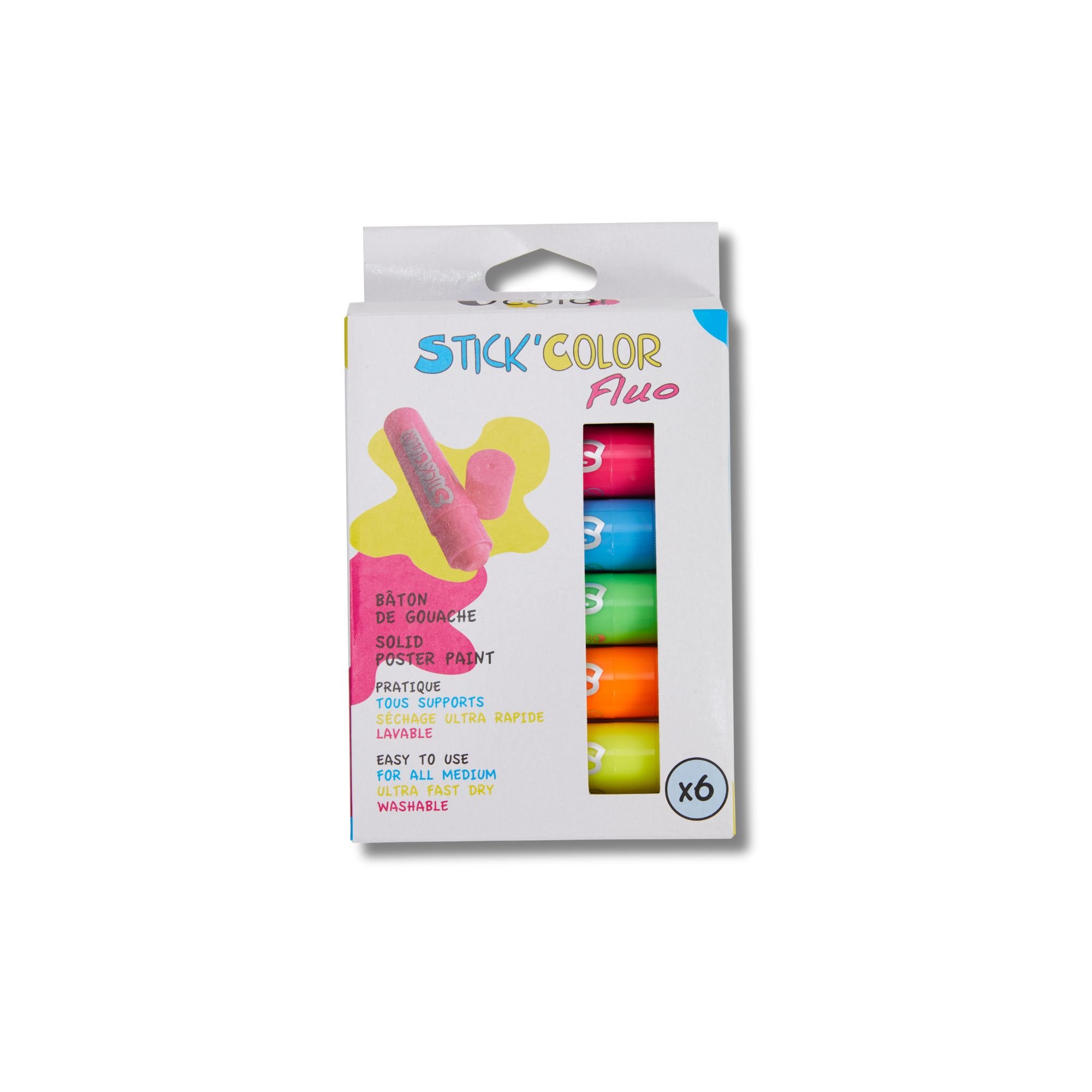 Solid Paint Sticks - Flourescent Colours (6 piece) 