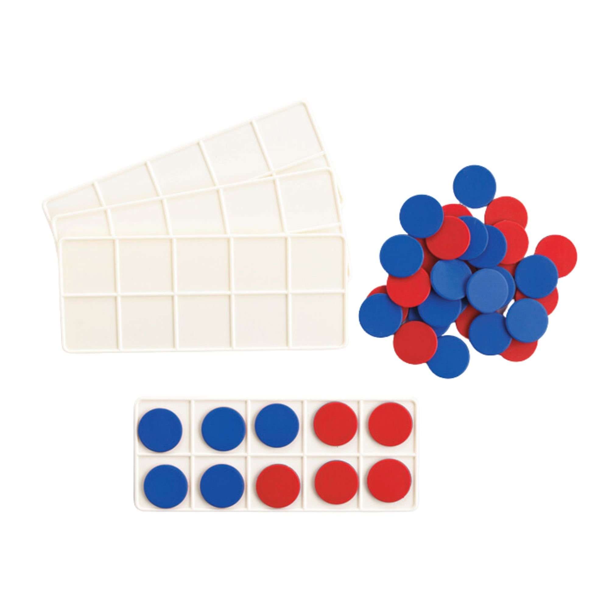 Tens frame Set (4 tray & 40 counters)