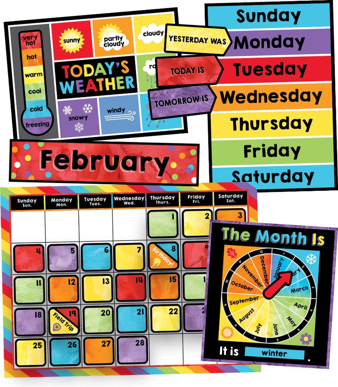 Bulletin Board - Celebrate Calender Set