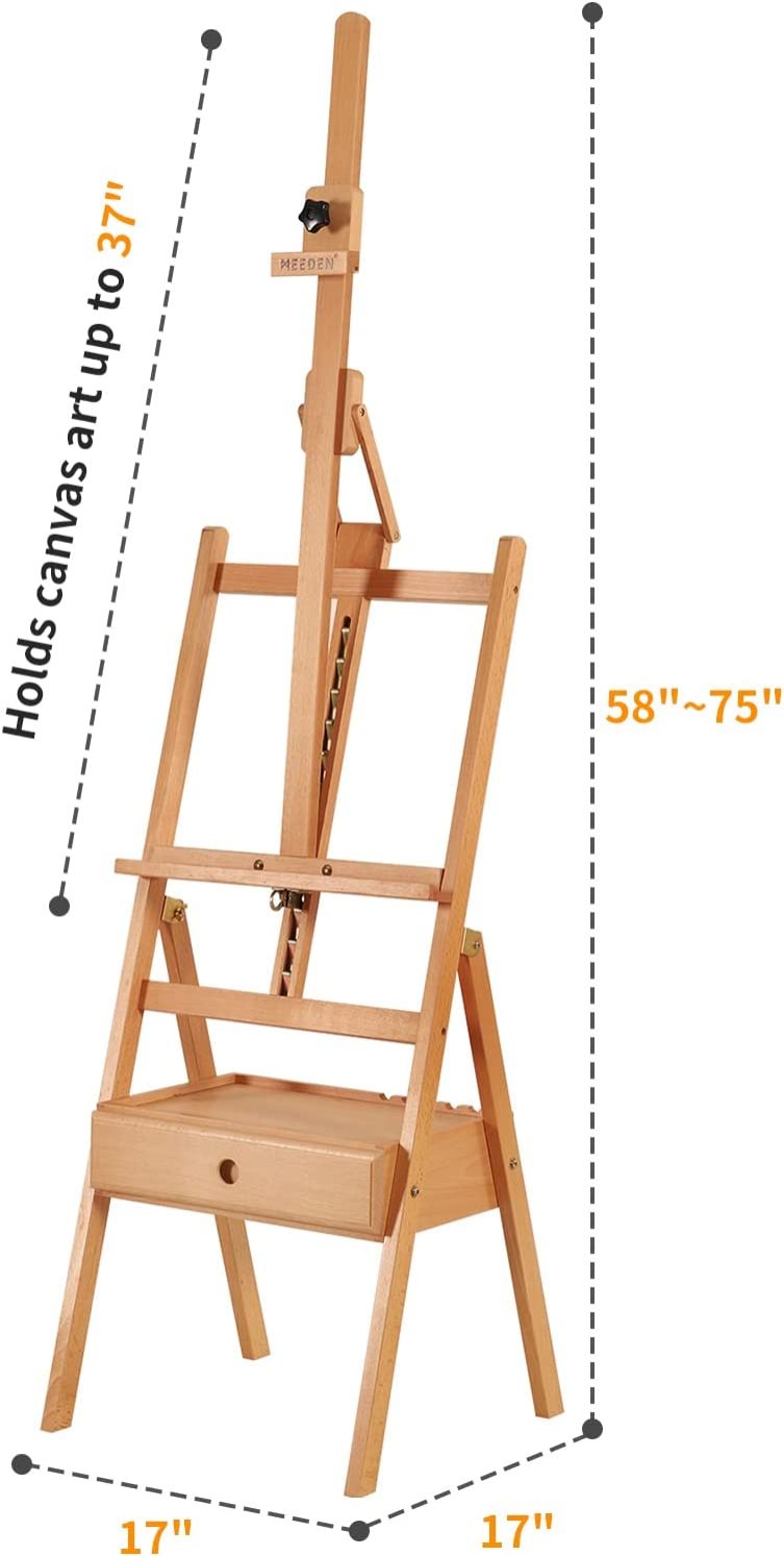 Studio H-Frame Easel w/ Drawer - Natural