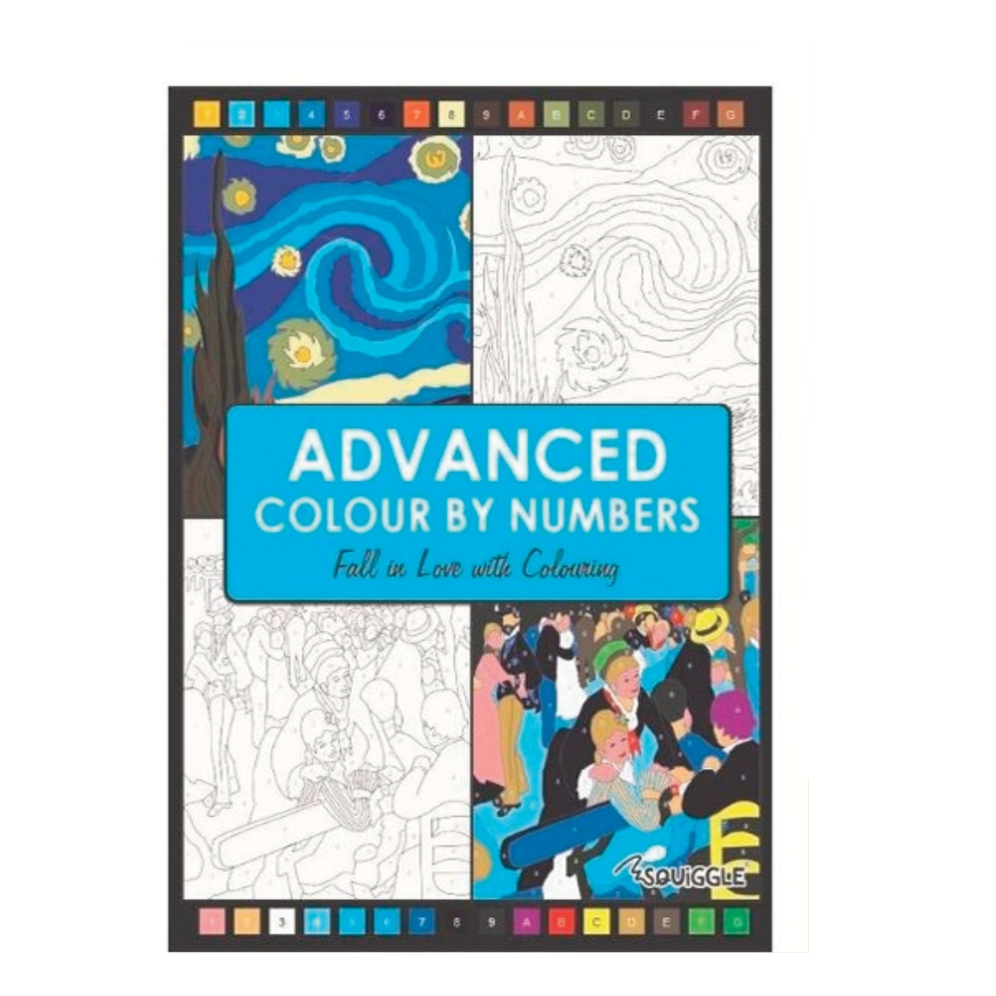 Adult Colouring Book - Advanced Colour by Numbers