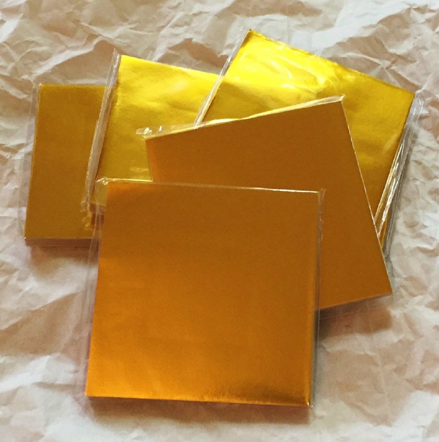 Gold Gummed Paper 6" x 6" (50)