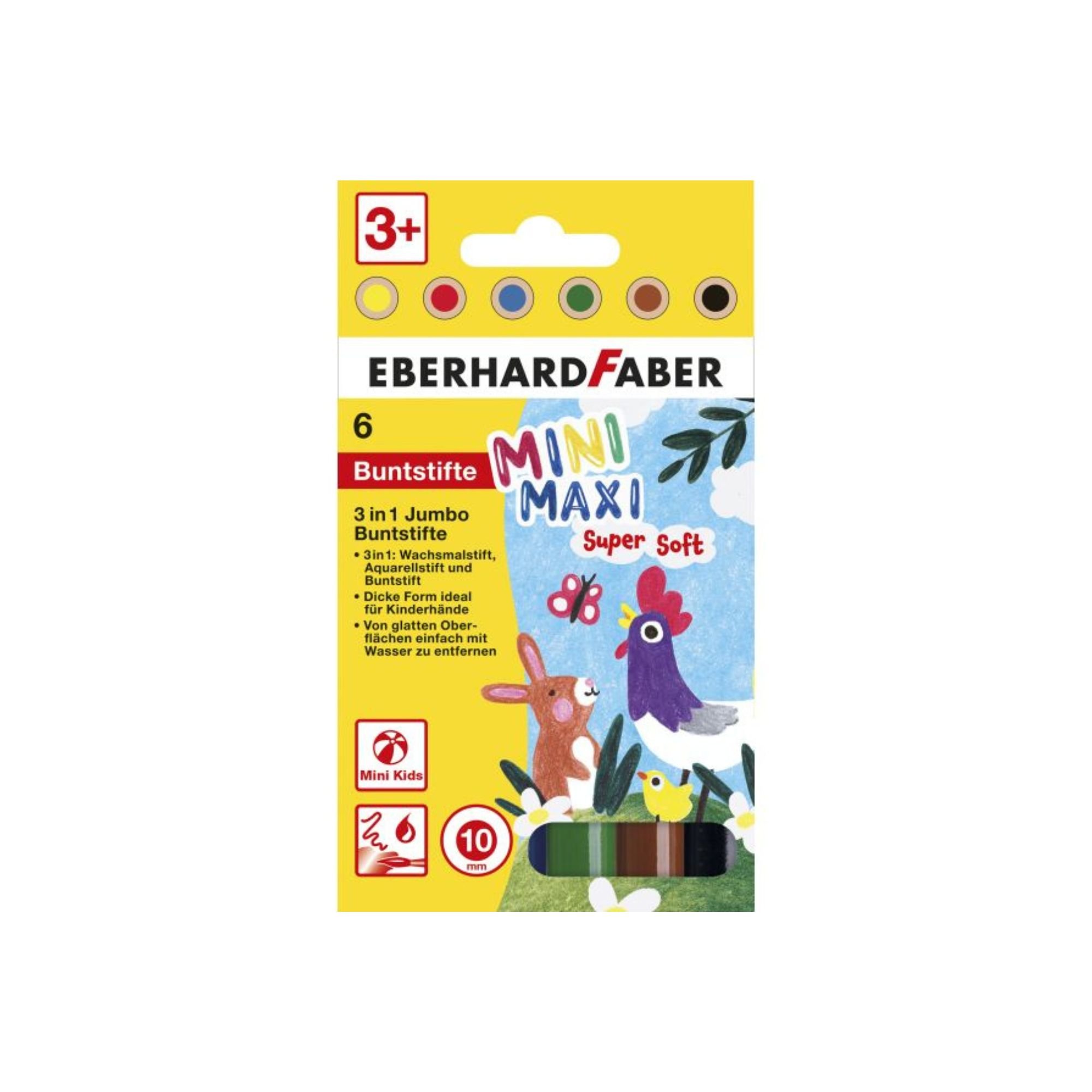 Mini Maxi 3 in 1 Crayon washable