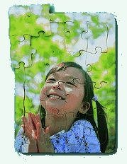 Wooden Tray Emotions Puzzle - Smiling Girl