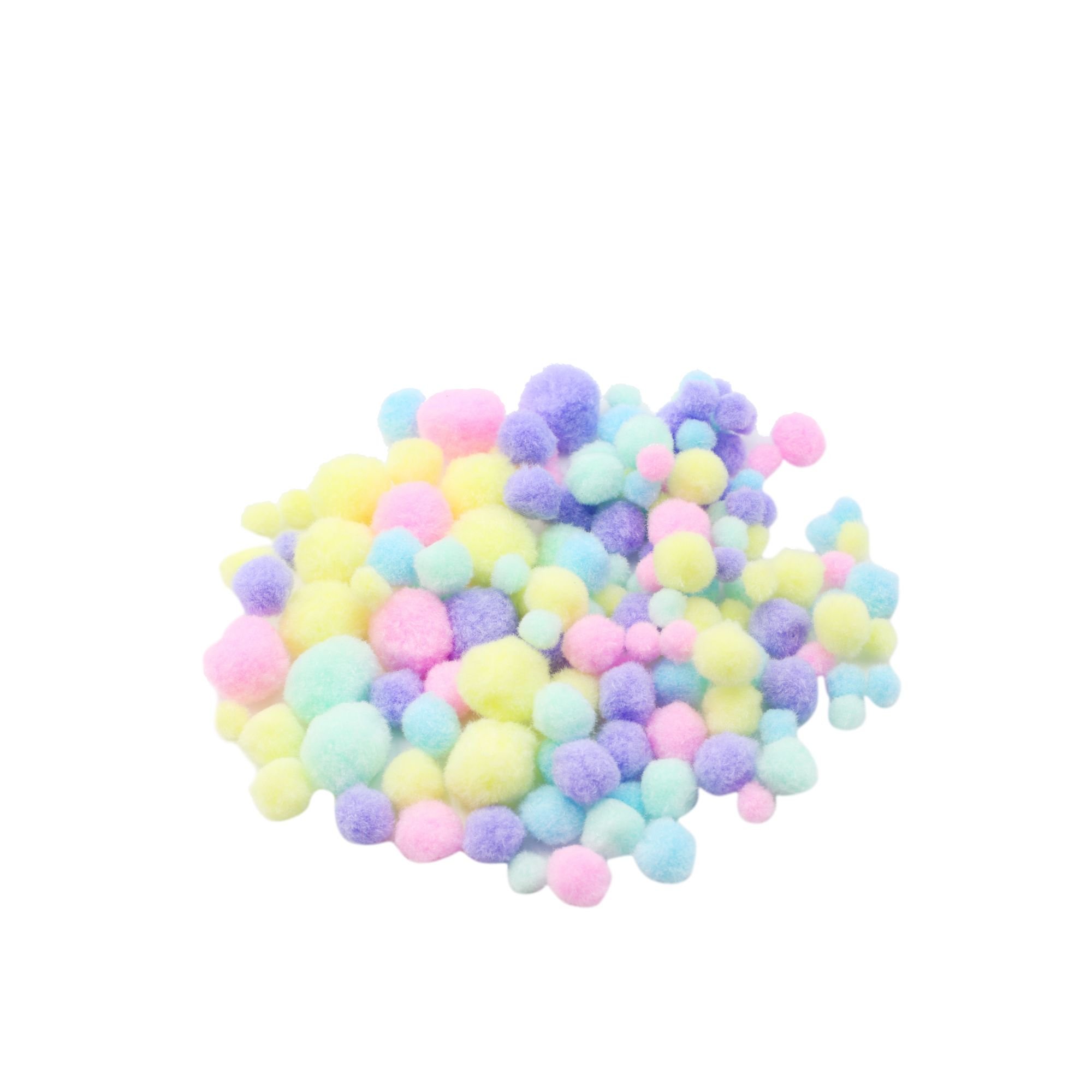 Pom Poms - Pastel 15,25,35mm (300 piece)