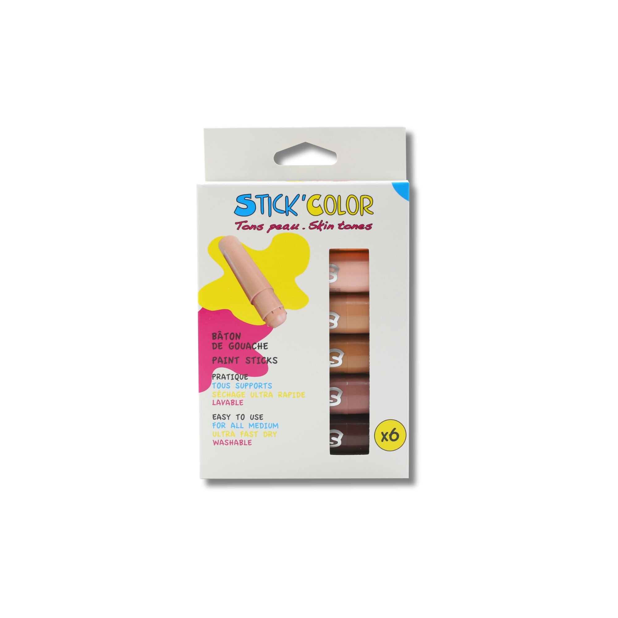 Solid Paint Sticks - Skin Tones (6 piece) 