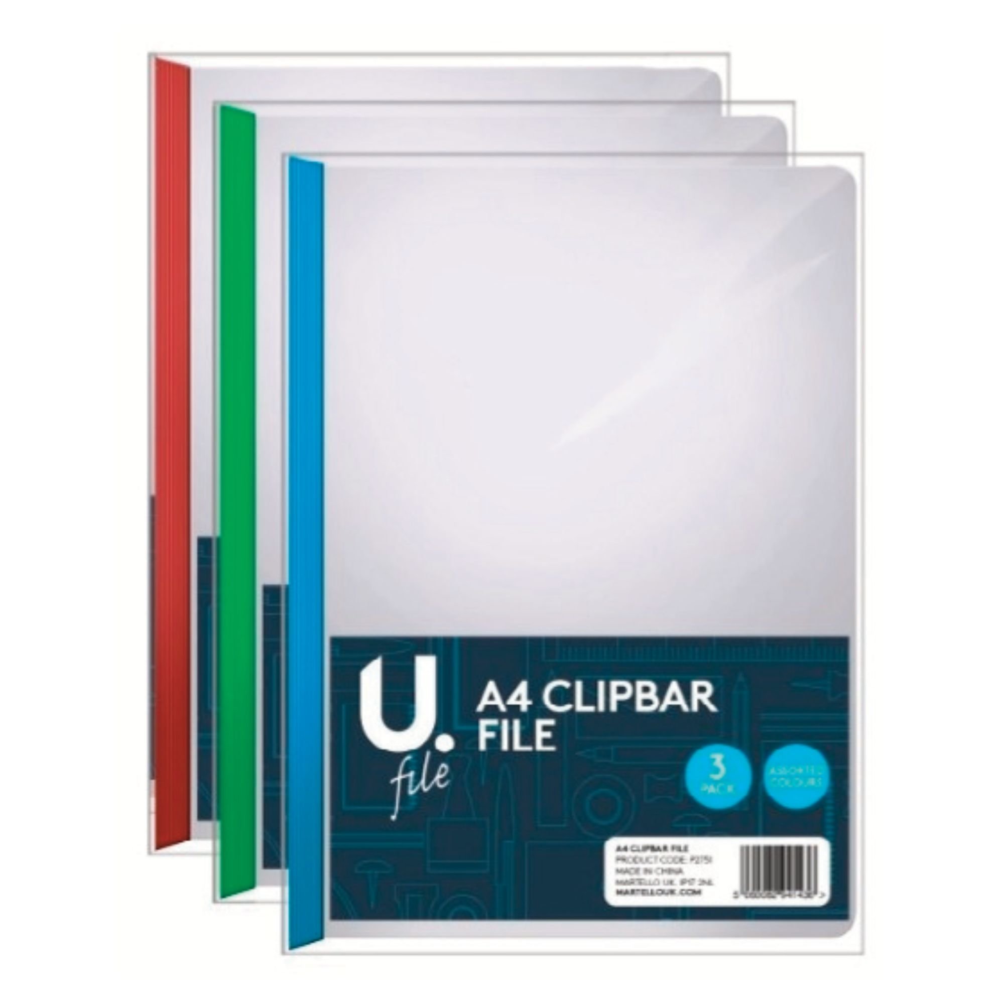 A4 Clipbar File x 3