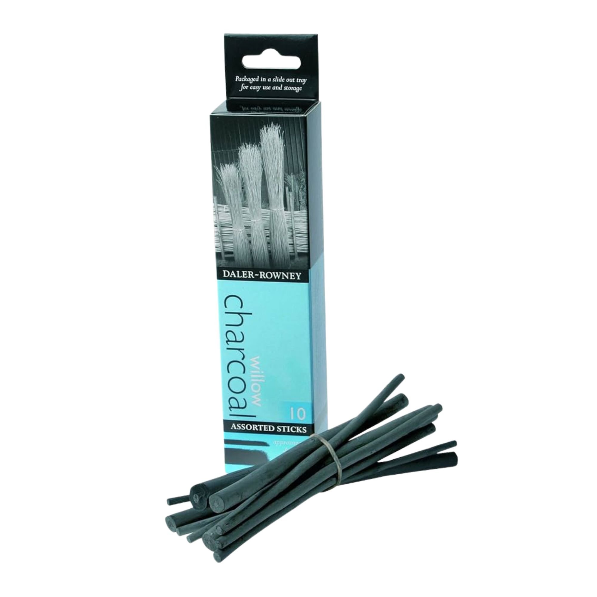 Daler Rowney Willow Charcoal - Assorted 2-10mm (10pcs)