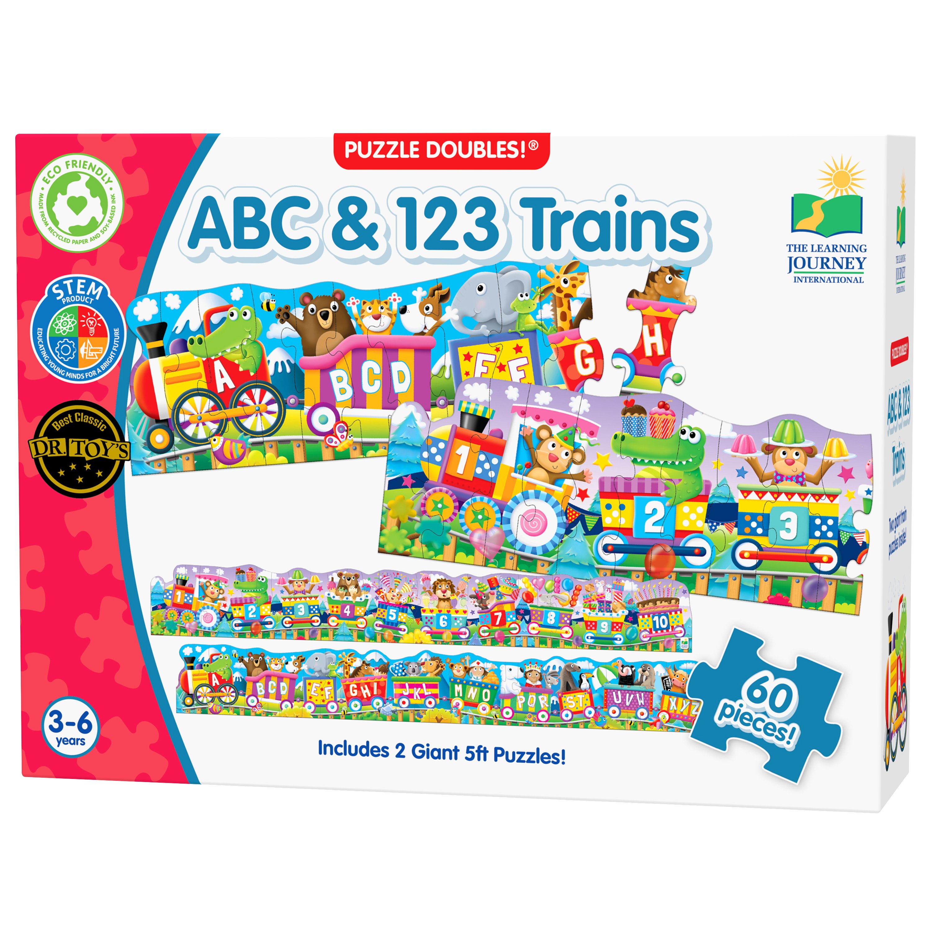 Puzzle Doubles - ABC & 123 Trains