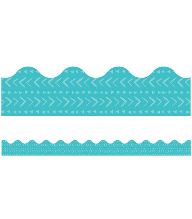 Scalloped Trimmer - Blue Batik Trimmer