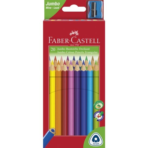 Faber Castell Triangle Colouring Pencils 20's