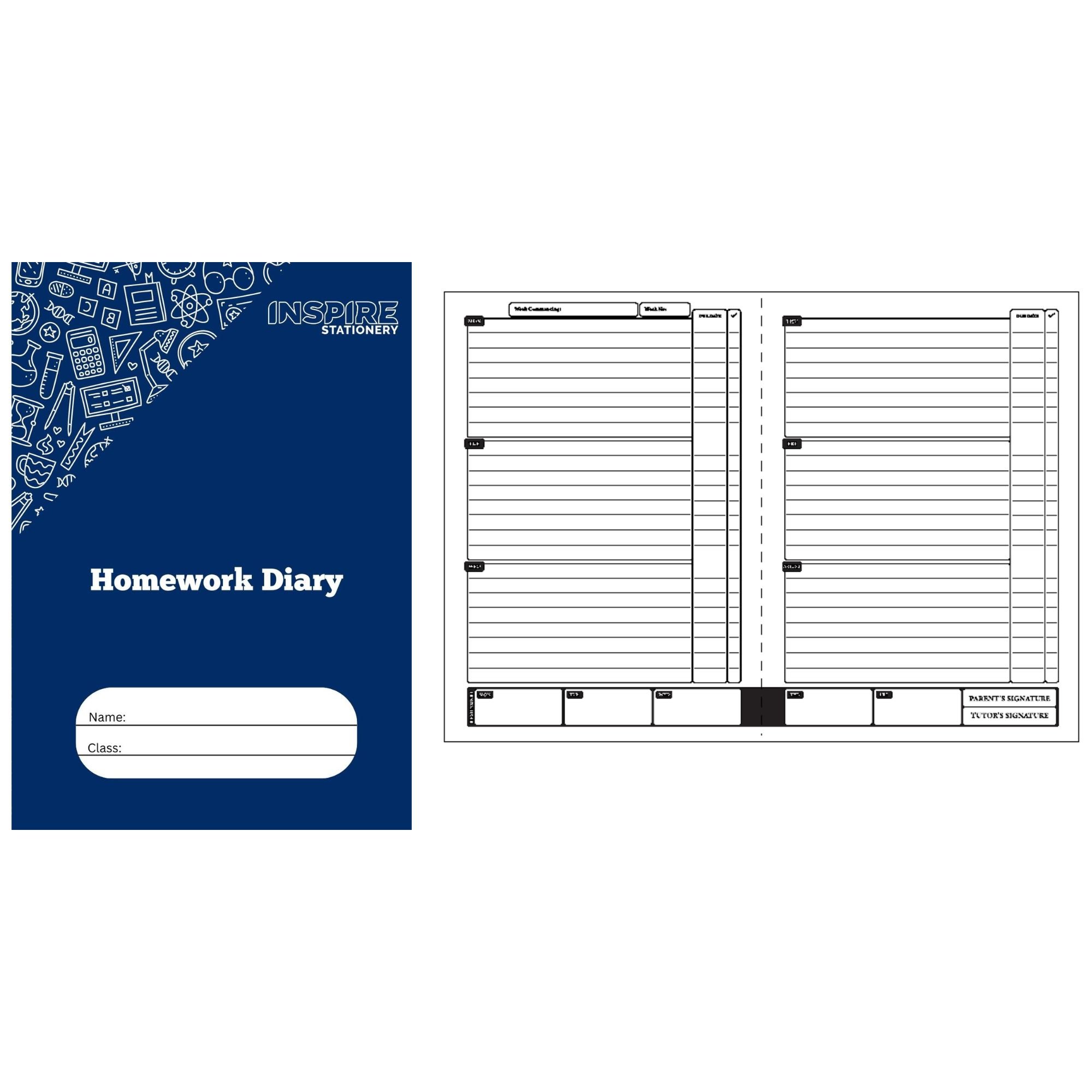 80pg A5 Homework Diary 