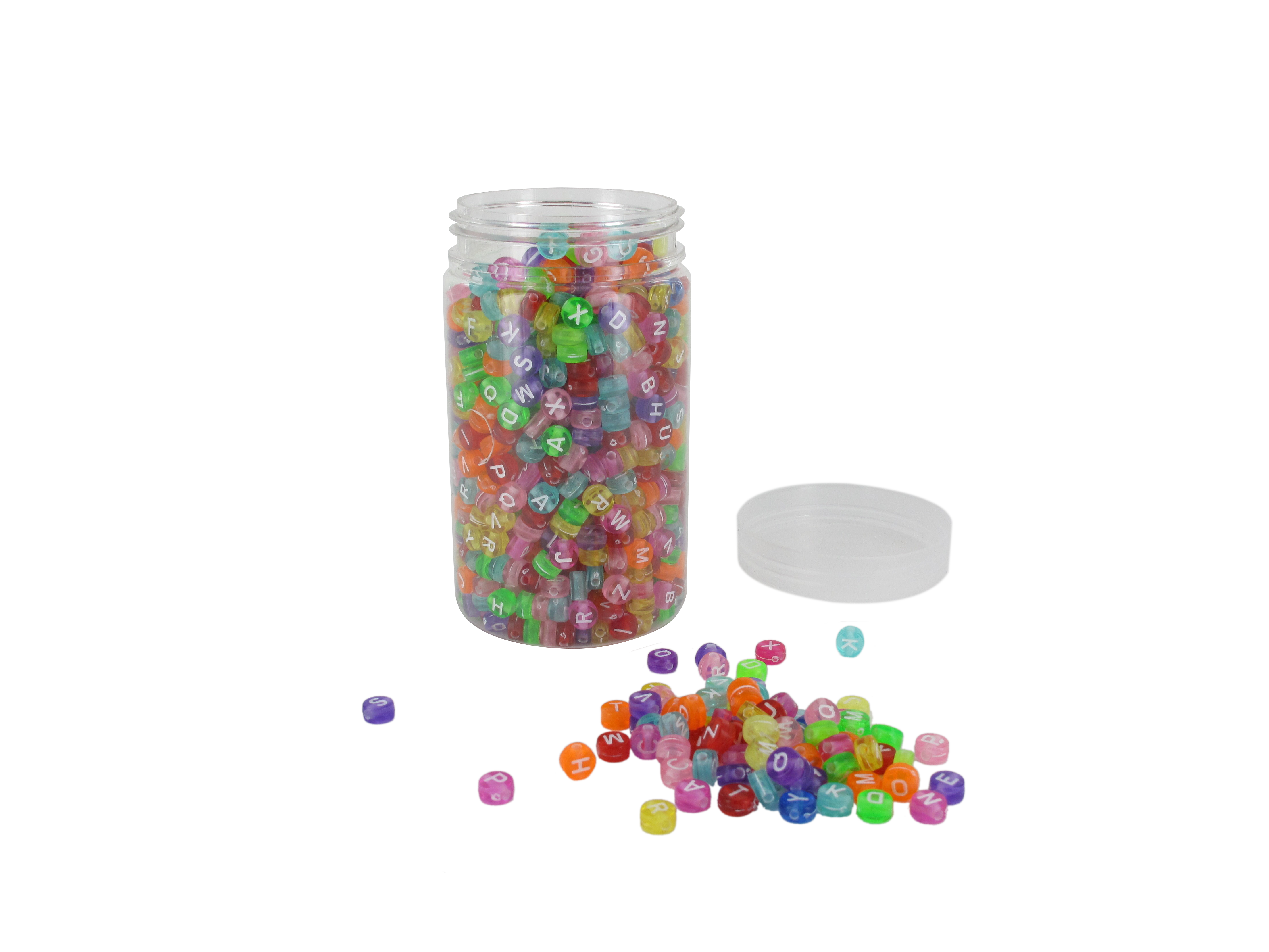 Translucent Alphabet Beads 7mm (1200 piece)