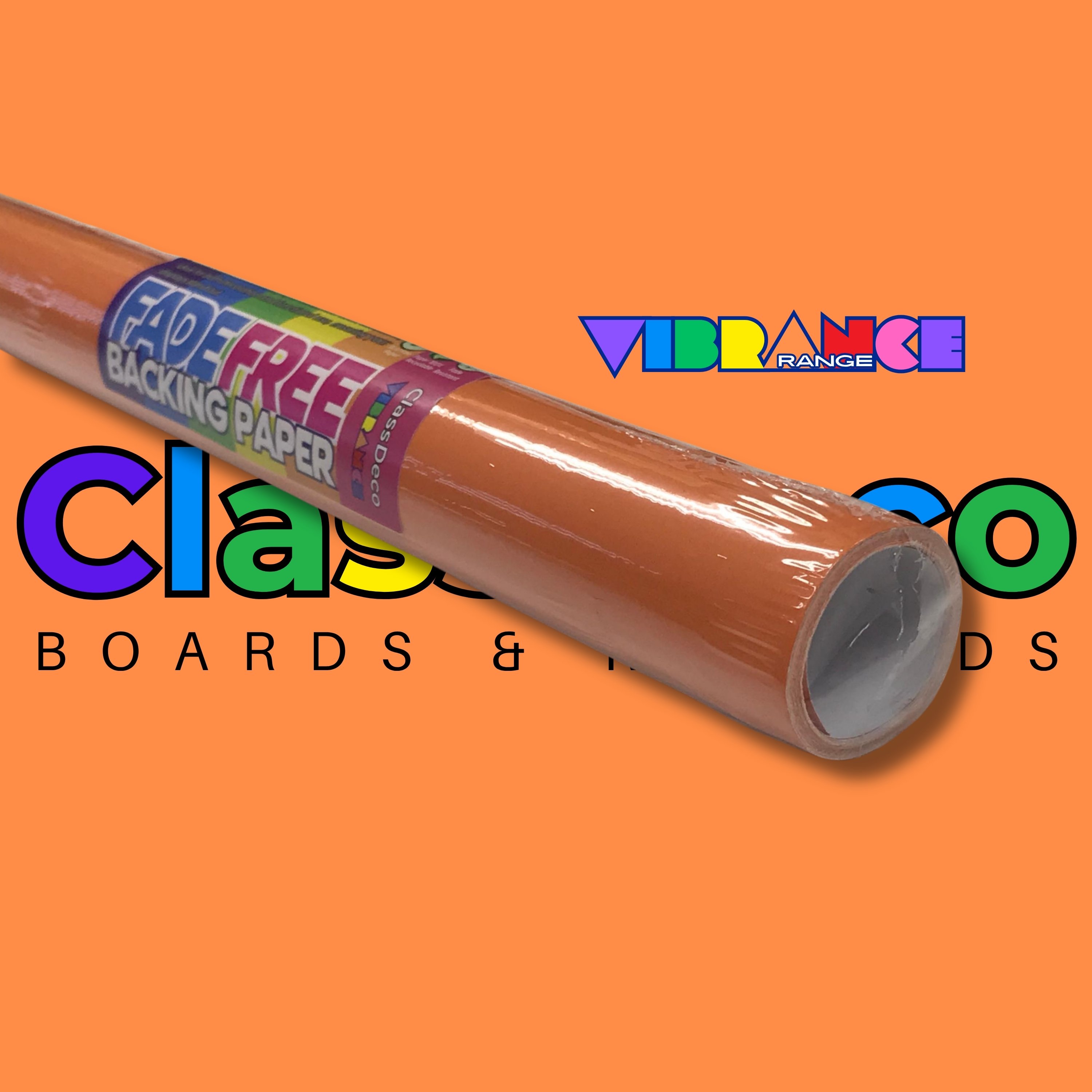 FadeFree Backing Paper - "Vibrance" Orange (3.6m) 