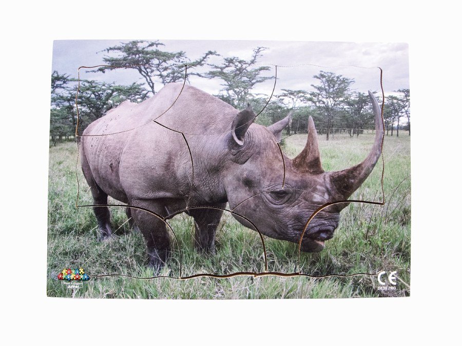 Jigsaw - Endangered Animals - Black Rino (10 piece)