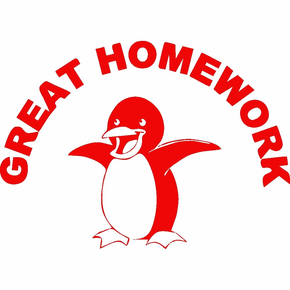 Merit Stampers - Penguin - Great Homework