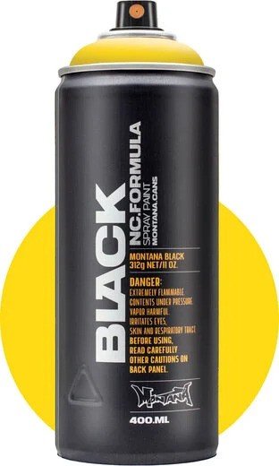 Montana Black Spray Paint - Easter Yellow (400ml)