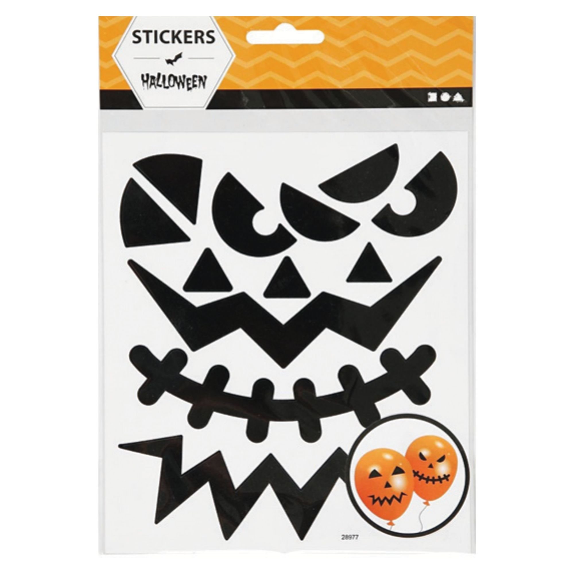Stickers - Halloween Pumkin Face Set (3)