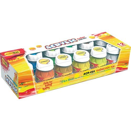 Colokit Student Acrylic Colours set 12pk (15ml)