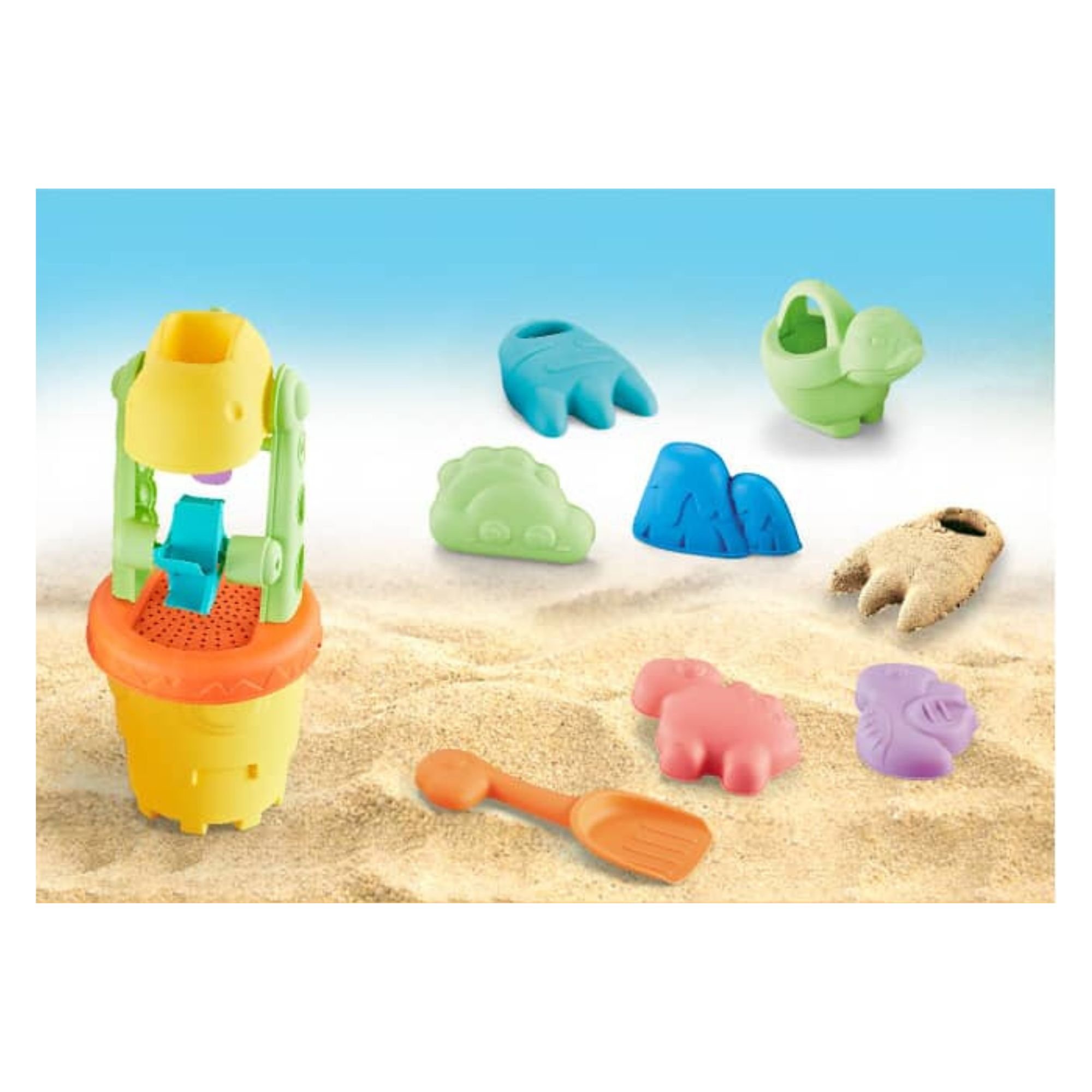 Large Dinosaur Sand & Water Wheel With Shape Set