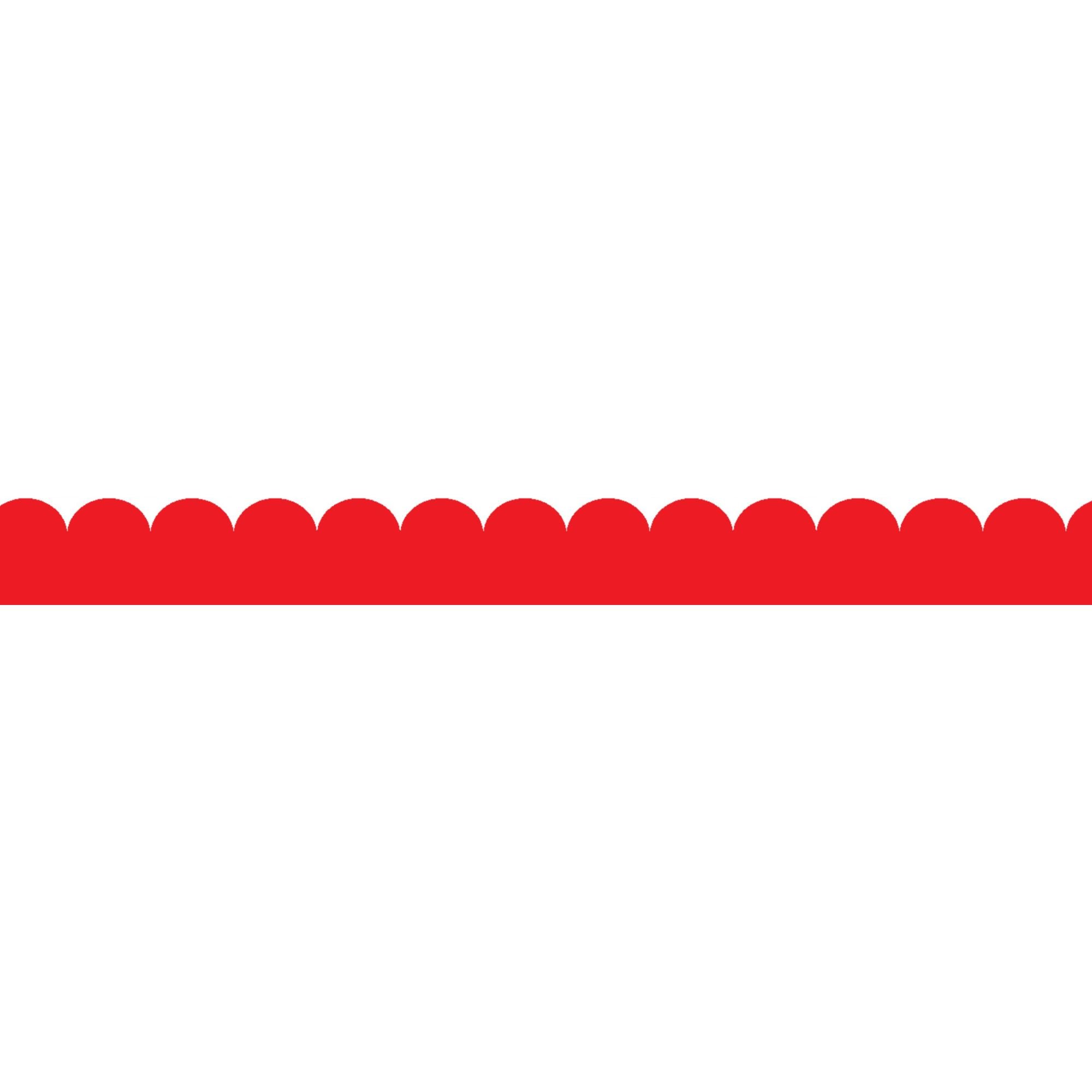 Scalloped Trimmer - "Vibrance" Red (12m)