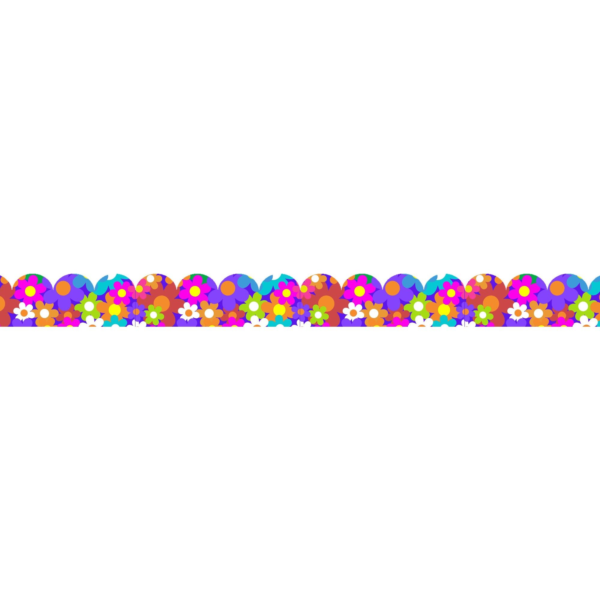 Scalloped Trimmer - "Vibrance" Colourful Daisies (12m)