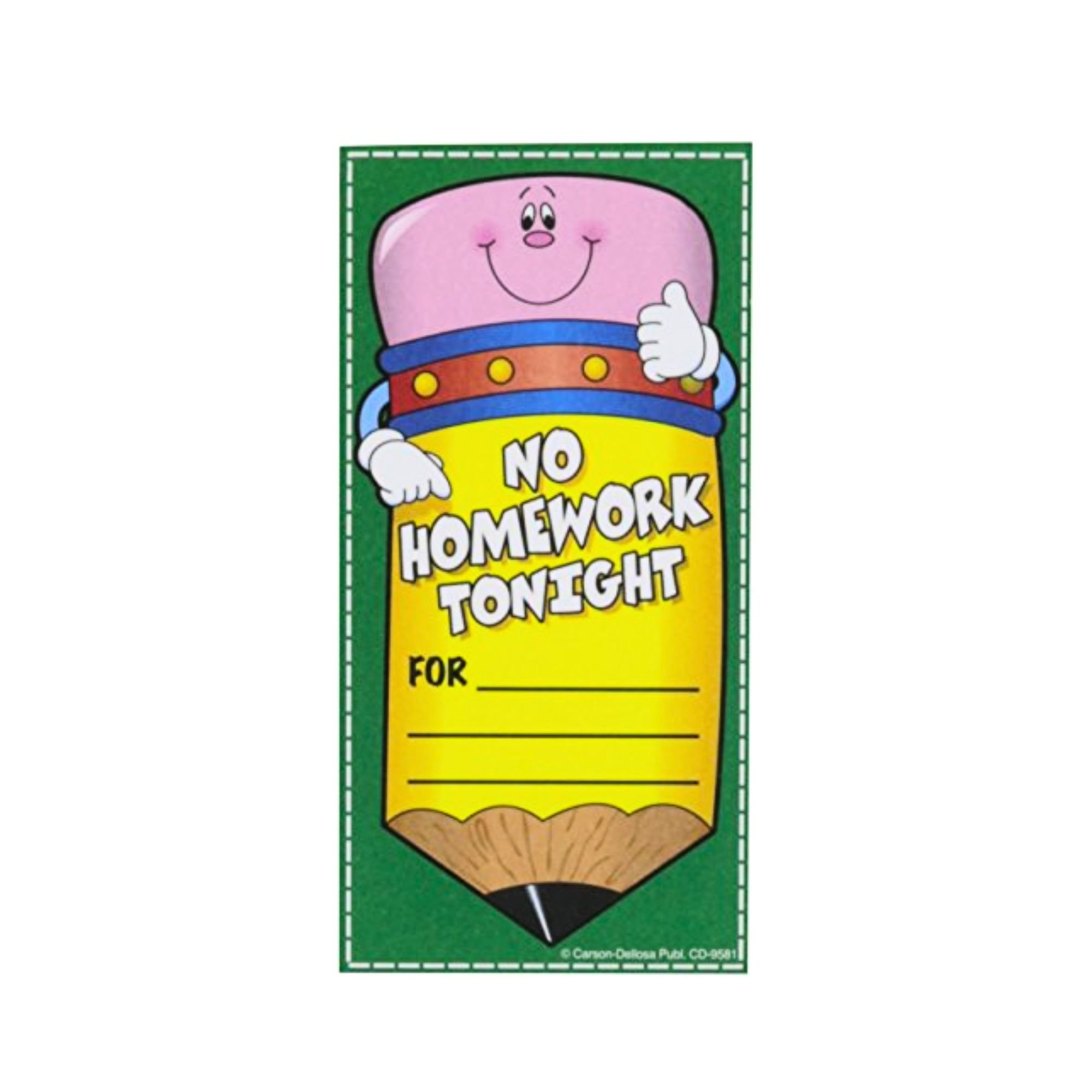 Reward Coupons - No Homework Tonight 