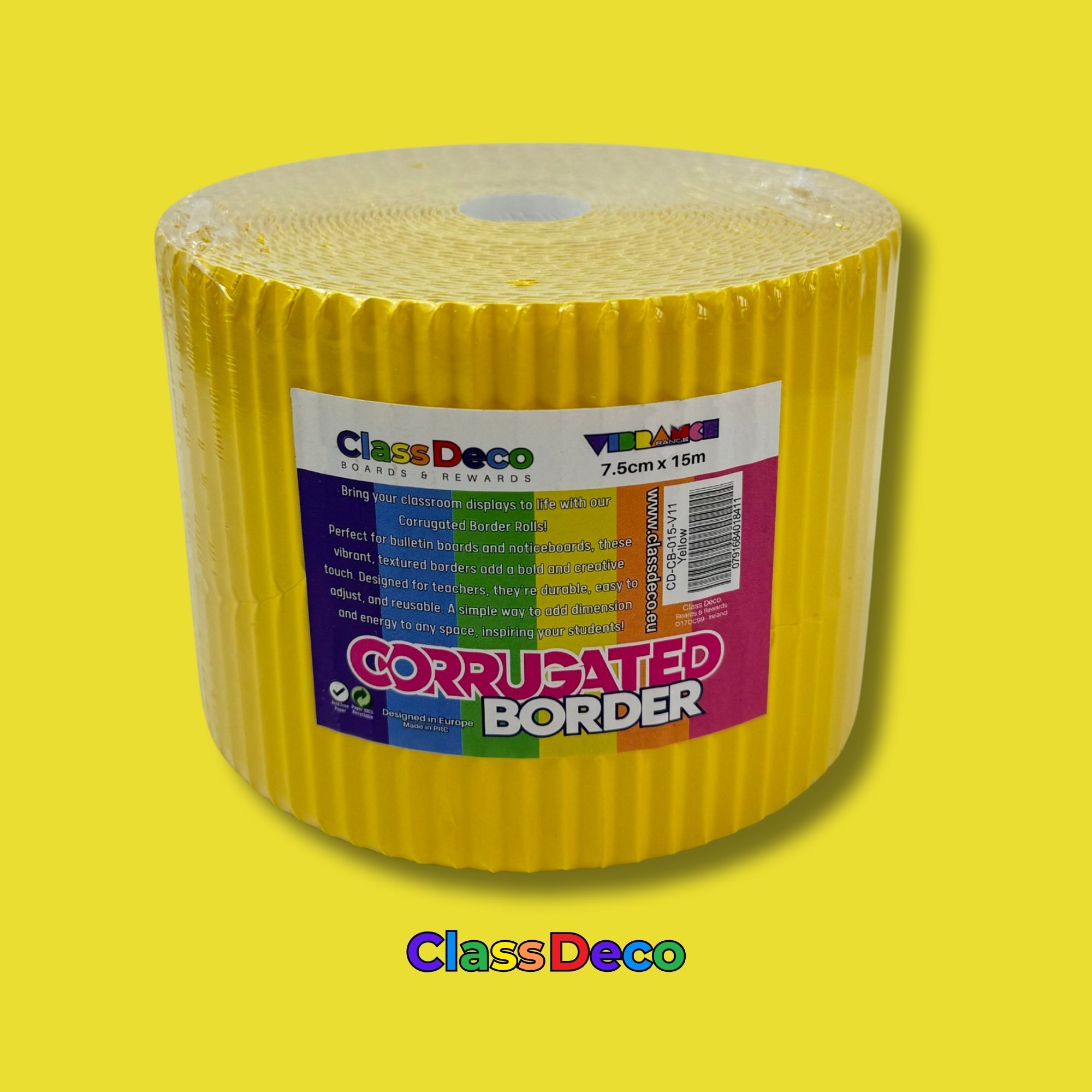Corrugated Border - "Vibrance" Yellow (15m) 