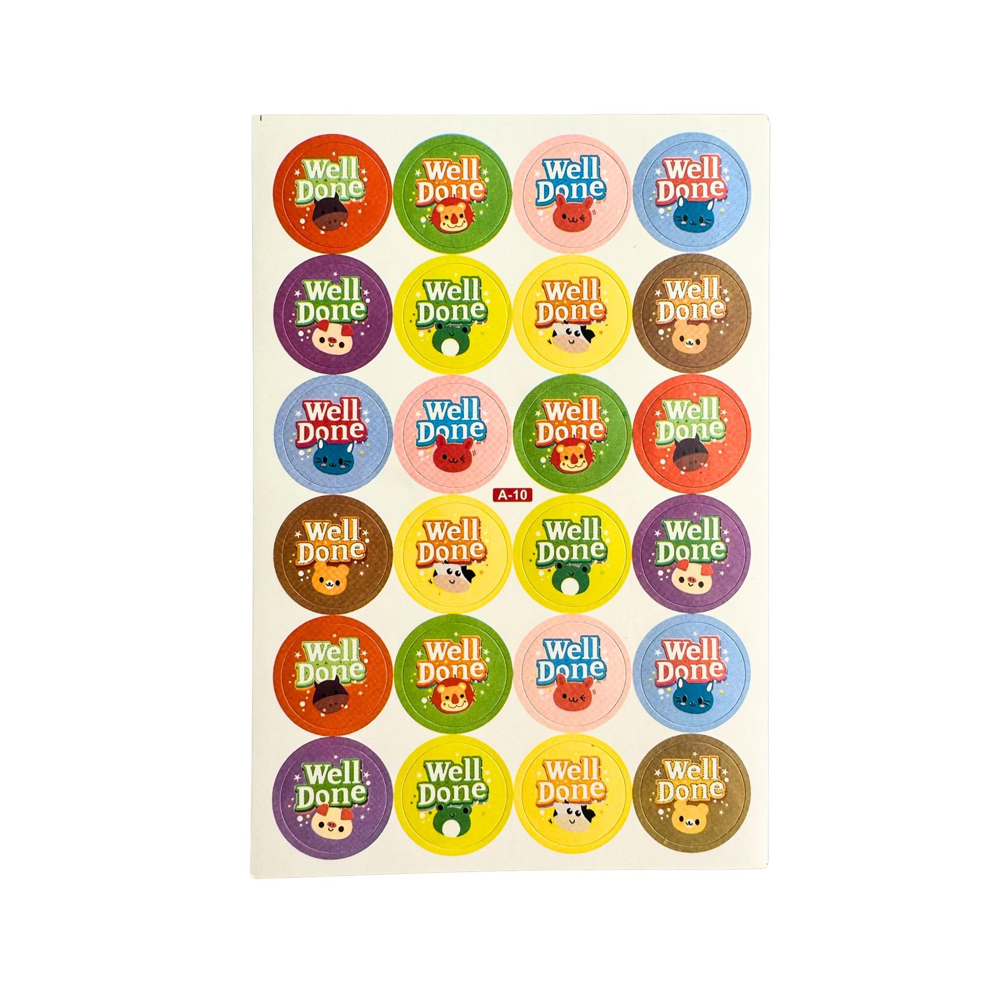 Well Done Animal Stickers - Size 20mm (240 pack)