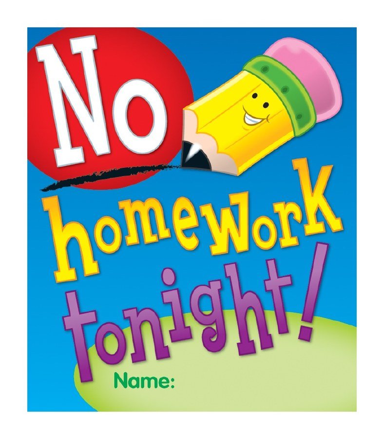 Reward Coupons - No Homework Tonight 