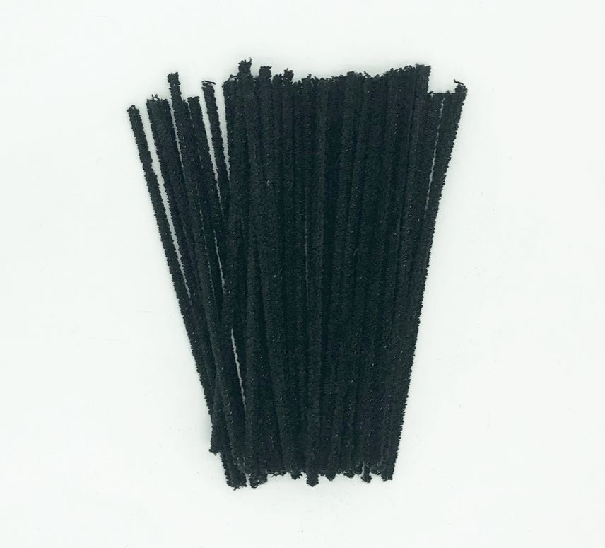 Pipe Cleaners - Black 15cm (50 piece)