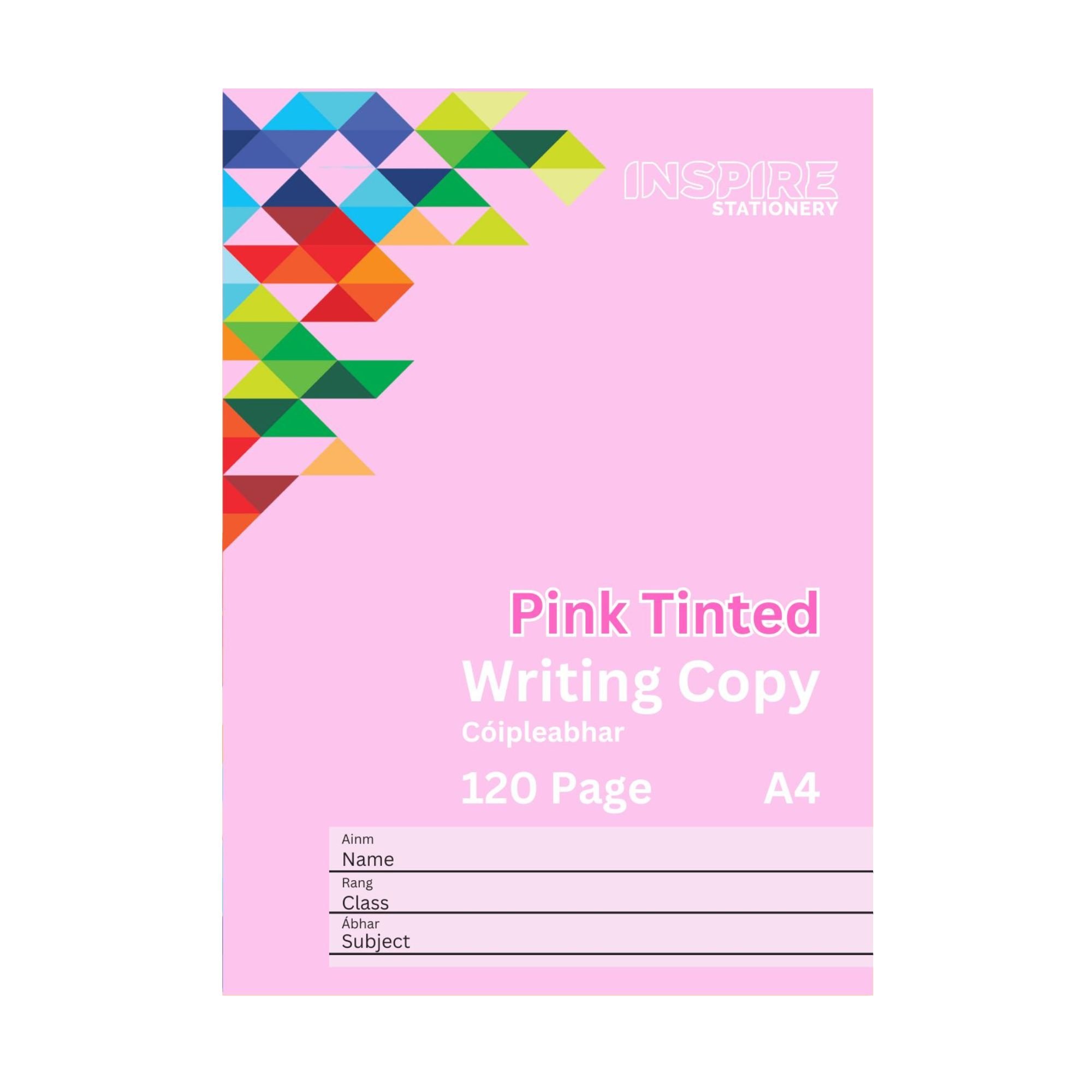 Visual Aid A4 120pg Writing Copy - Pink