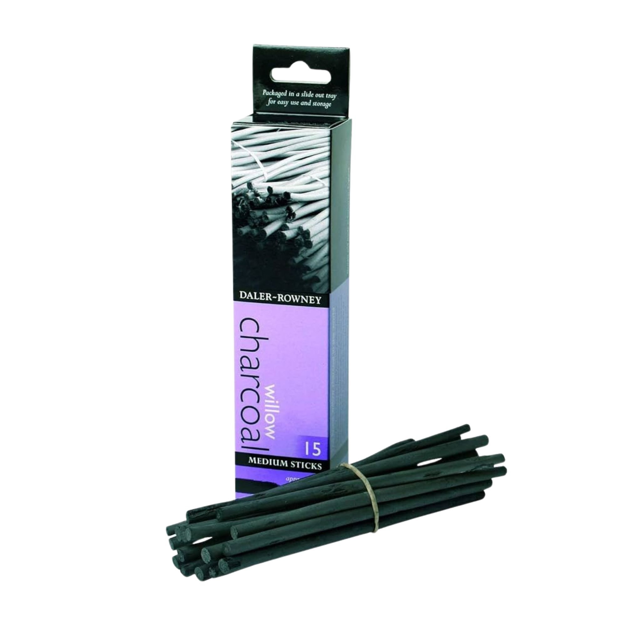 Daler Rowney Willow Charcoal - Medium 5-6mm (15pcs)