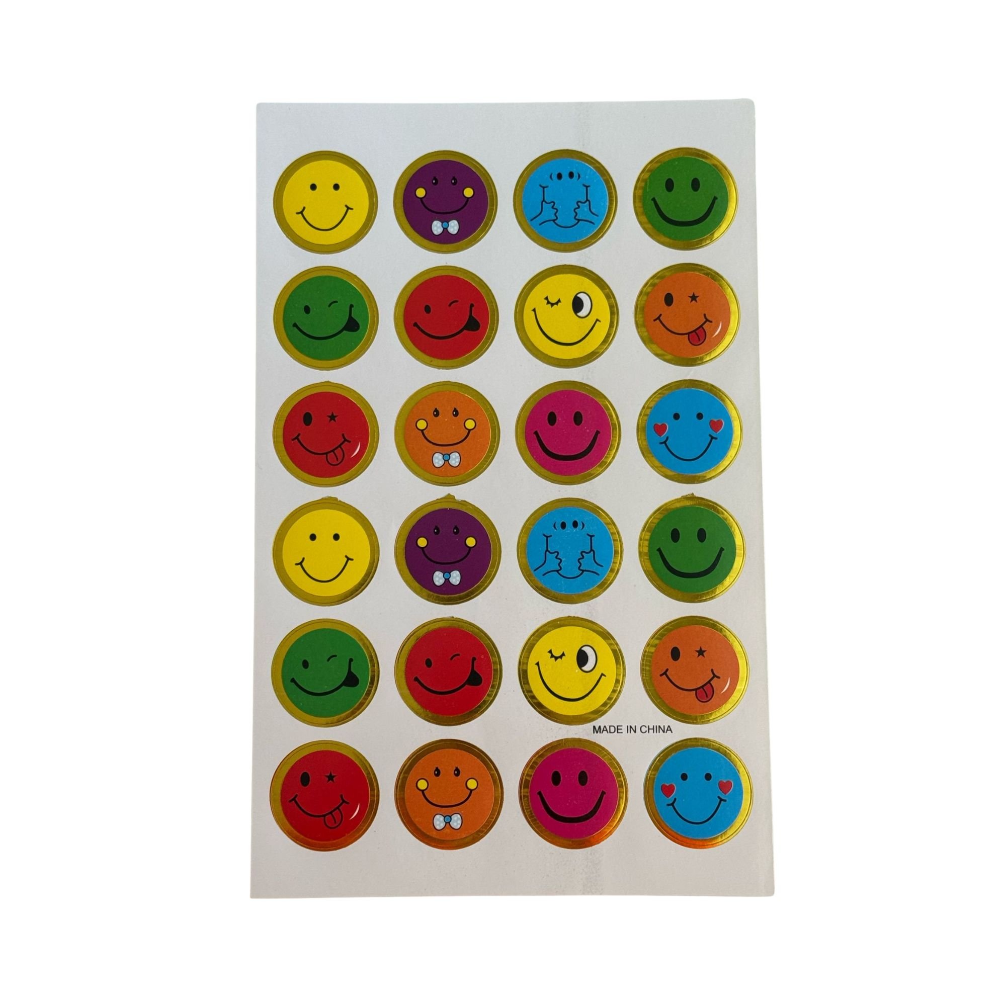 Smiley Face Stickers XL - Size 30mm (120 pack)