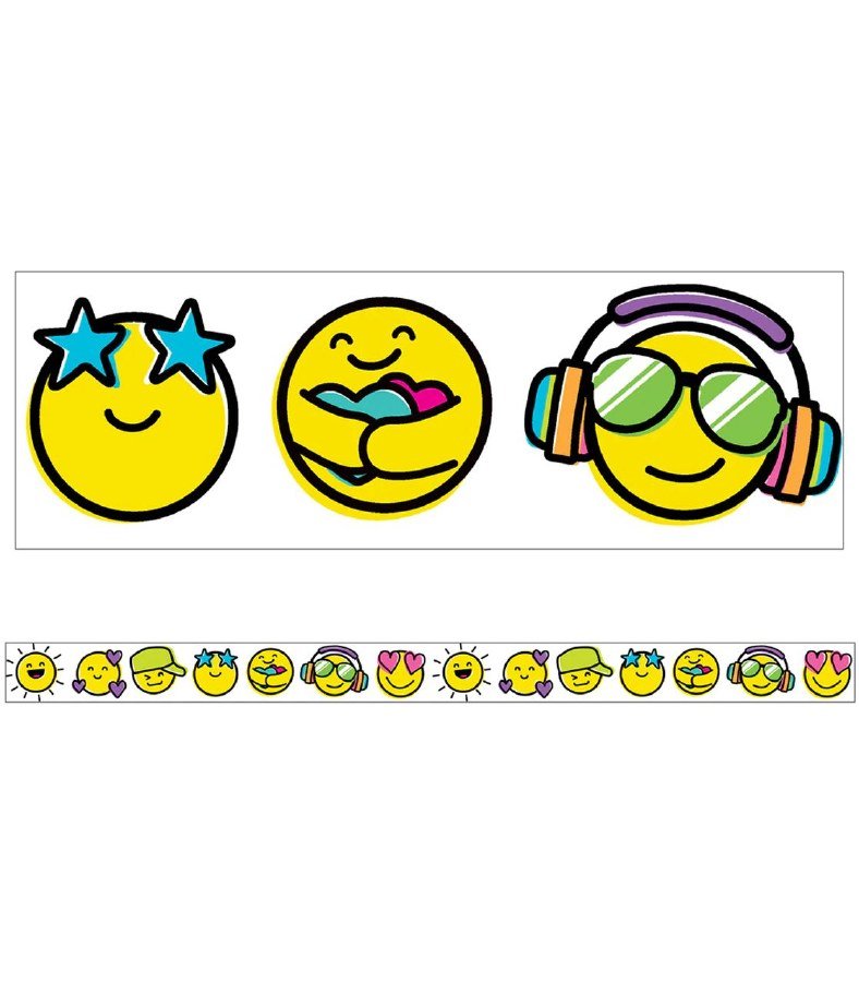 Straight Border - Smiley Faces