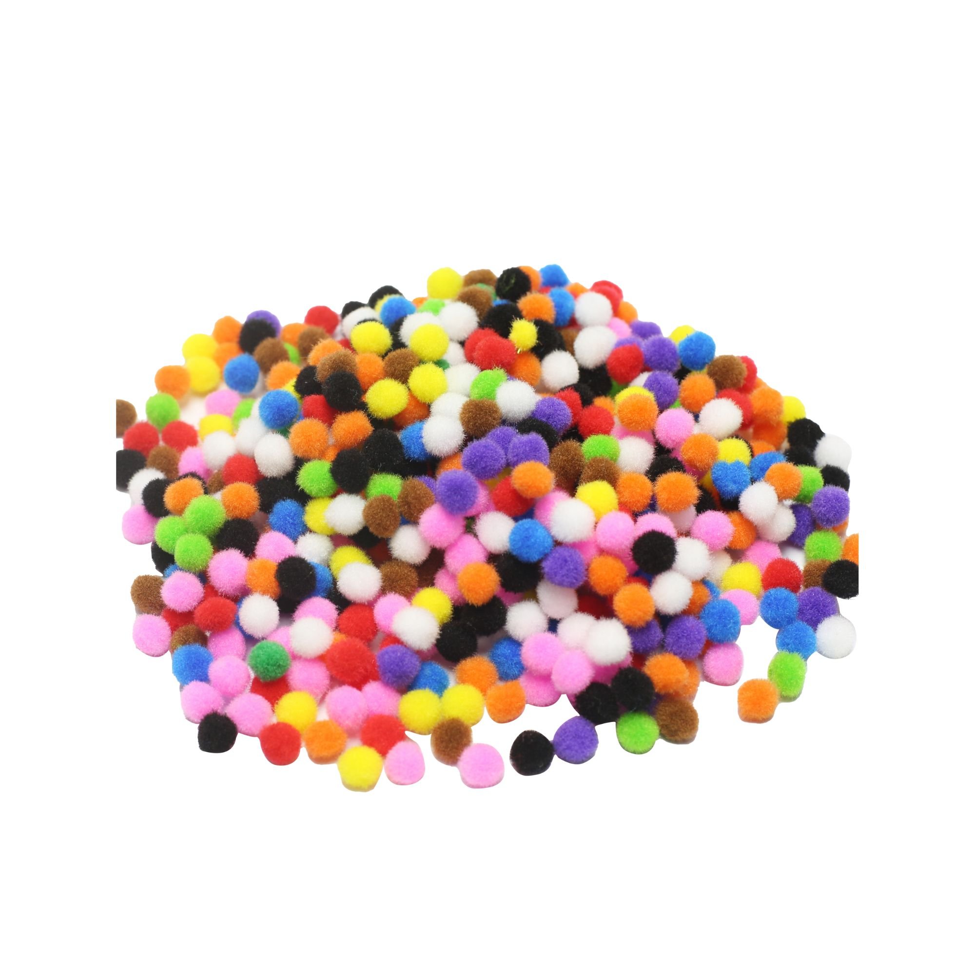 Pom Poms Mini- Assorted Colour 100mm - 10 Colour (1000 piece)