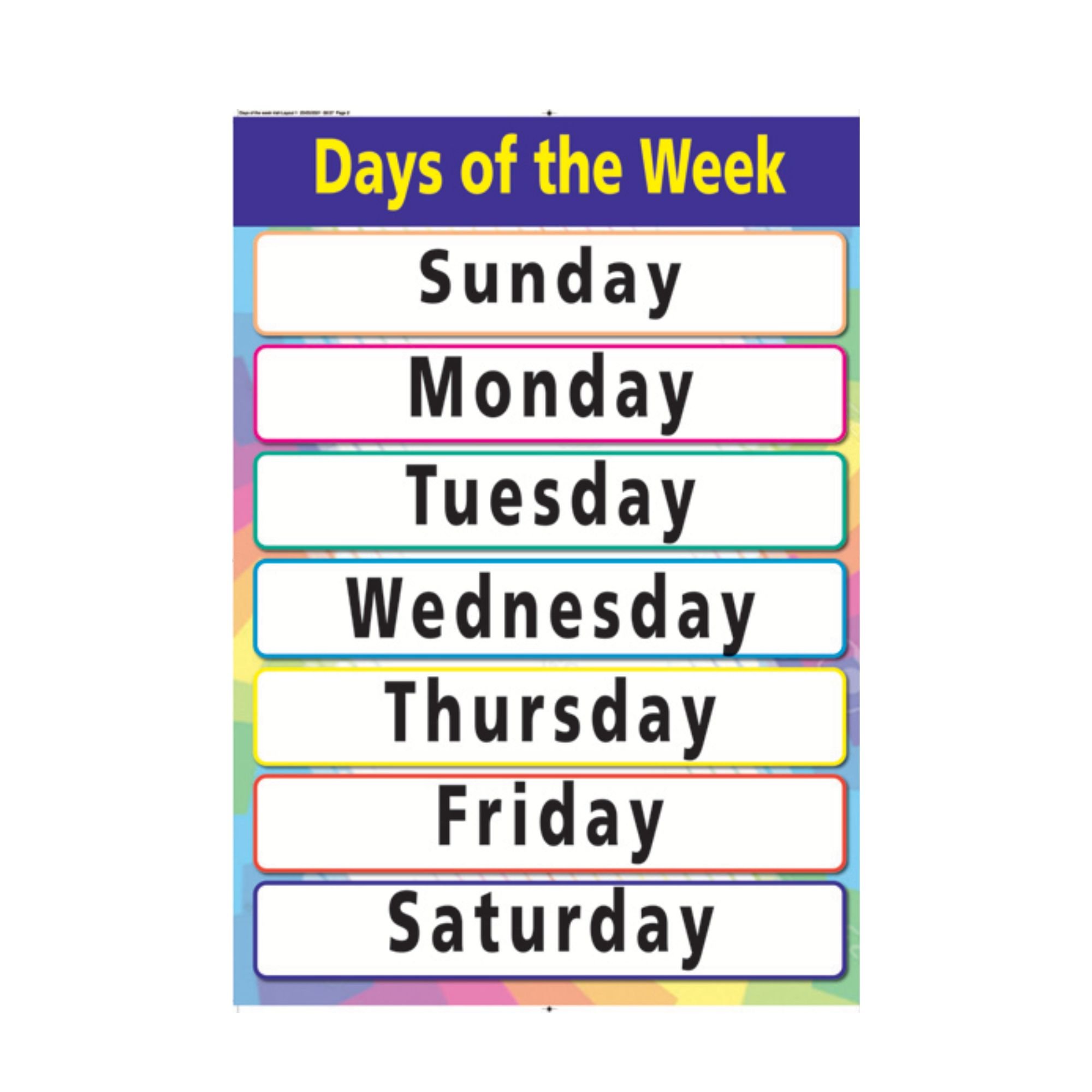 Poster - Days Of The Week