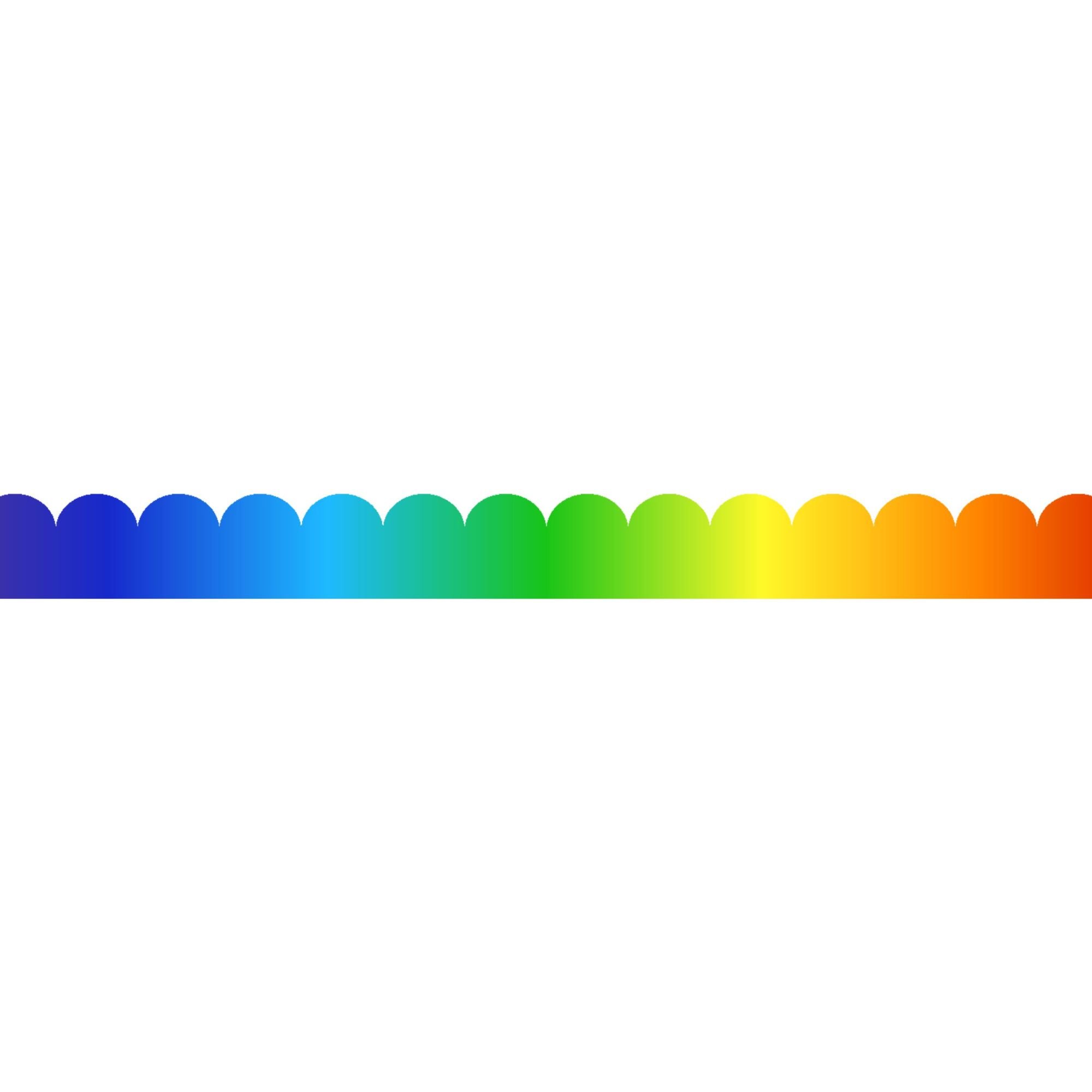 Scalloped Trimmer - "Vibrance" Rainbow Gradient (12m)