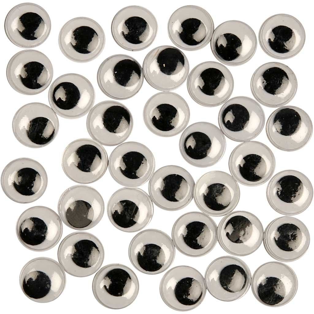 Wiggly Eyes - Black & White 15mm (200)